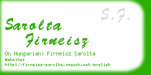 sarolta firneisz business card